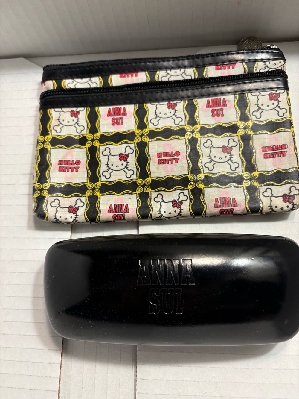 Anna Sui Eyeglass Case and Hello Kitty Cosmetic Pouch set